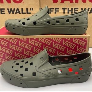 Vans | Slip-On TRK Grape Leaf Green Waterproof Shoes Men’s 6 Women’s 7.5 NIB